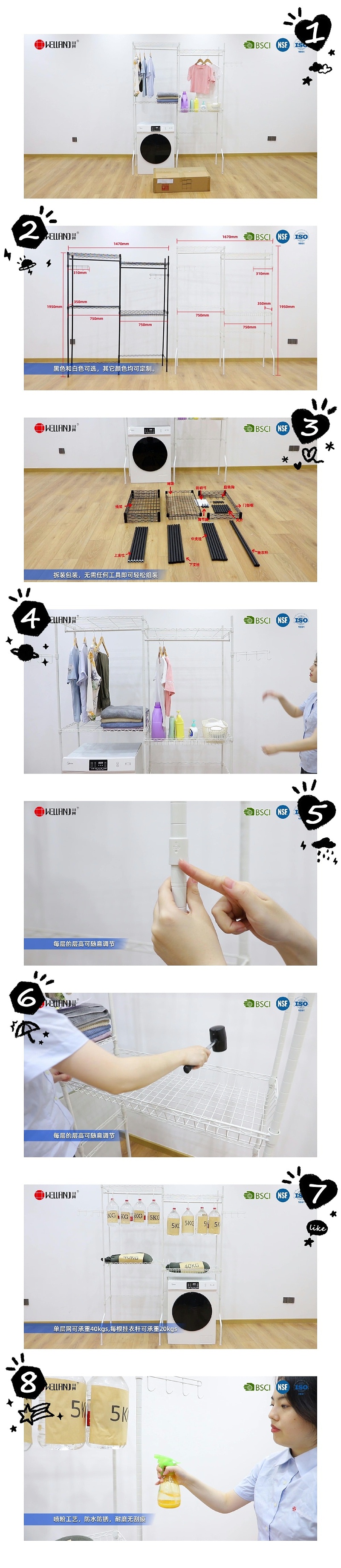 WELLAND多層洗衣機(jī)架置物架：家居空間魔術(shù)師，電商爆款來(lái)襲!